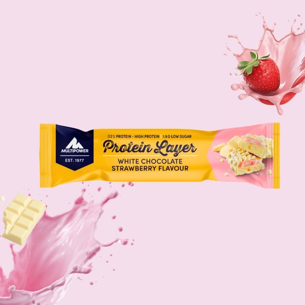 MultiPower Protein Layer White Chocolate Strawberry 18 * 50Gr