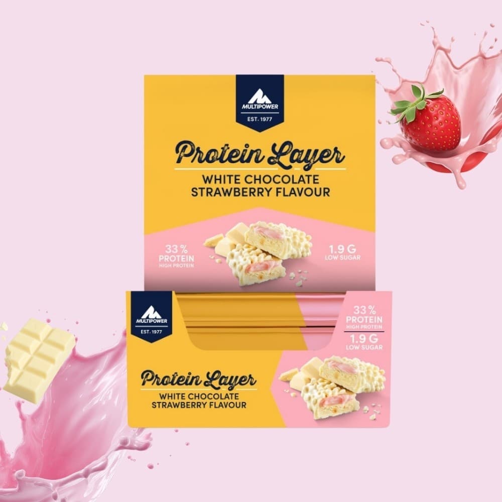 MultiPower Protein Layer White Chocolate Strawberry 18 * 50Gr - 4