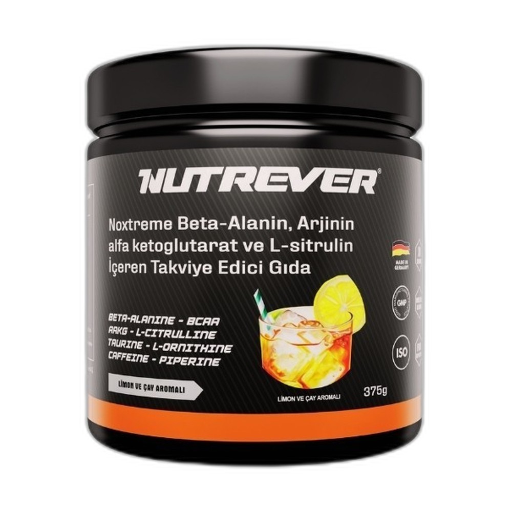 Nutrever Noxtreme 375 Gram | Ice Tea Limon | Pre-Workout | Protein
